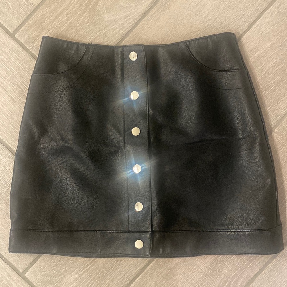 Black Leather Skirt